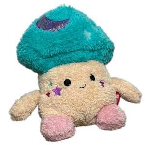 Russ BumBumz Mushroom Plush 9" Turquoise Purple Moon Stars
